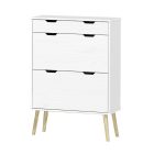 Botník 115x20x80 cm bílý BC-06