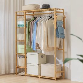 Stojan na šaty s botníkem 145x123x30 cm BM01-123