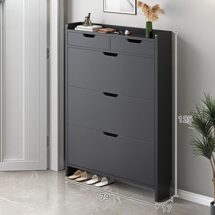 Botník BeComfort 80x125x17 cm šedá CS011-3