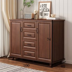 FUR-1204-B komoda 100x40x74 cm hnědá