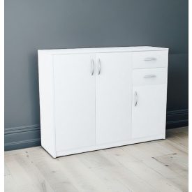   Komoda, nábytek do ložnice a obývacího pokoje 85x35x110 cm bílá FUR-1719