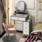 Toaletní stolek kosmetický stolek šedá 50 x 70 74 cm FUR-2501-G