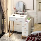 Toaletní stolek kosmetický stolek bílý 50x 40 74 cm FUR-2501