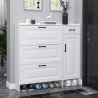 Skříňka na boty 120x17x115cm bílá FUR1671-1