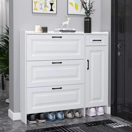 Skříňka na boty 120x17x115cm bílá FUR1671-1