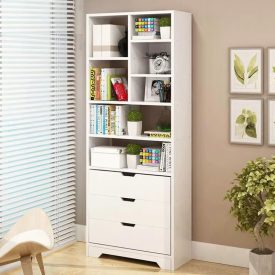   Skříňka se zásuvkami a policemi 60x24x180 cm bílá FUR1922-2