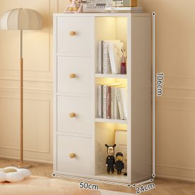   BeComfort knihovna, regál s policemi 50x24x106 cm bílá FUR1924-2