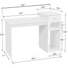 Psací stůl 100x50x80 cm bílý FUR1941-1