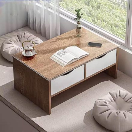 Konferenční stolek 100×40×40 cm hnědý, se 2 zásuvkami FUR1950-2