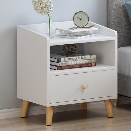 Noční stolek s zásuvkou 37x30x48cm bílý FUR1976-1
