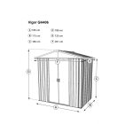 Kovový zahradní domek 195 x 125 x 186 cm, 2,5 m² GH406 