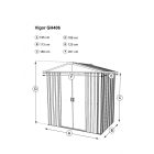 Kovový zahradní domek 195 x 125 x 186 cm, 2,5 m² GH406 