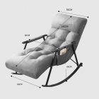 BeComfort Houpací křeslo 140x60x90cm šedá HS-Grey