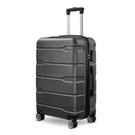 Kufr BeComfort L06-G-55, ABS, na kolečkách, šedý 55 cm