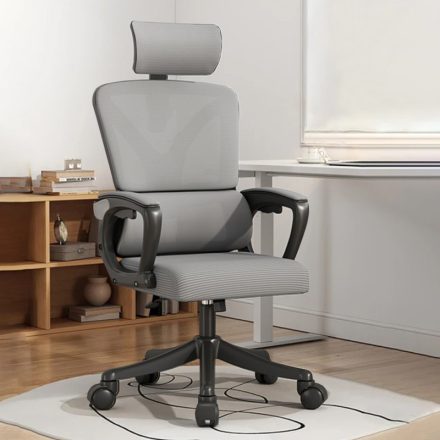 Kancelářská otočná židle šedá BeComfort OC12