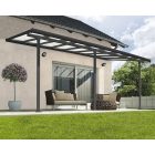 ForGarden P-550-1 plochá střecha pergola antracit s transparentní střechou 303 cm x 558 cm