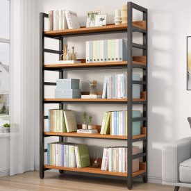 Knihovna s 5 policemi 80x30x143cm hnědá PS07-1