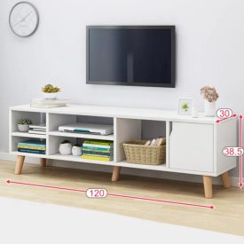   TV stojan multifunkční stojan na média 120x30x38 cm bílý RT05