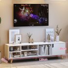 TV stojan multifunkční stojan na média 120x30x38 cm bílý RT05