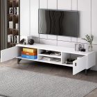 TV stolek, multifunkční mediální stolek 120x30x40 cm bílý RT10