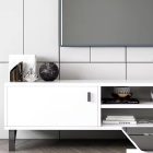 TV stolek, multifunkční mediální stolek 120x30x40 cm bílý RT10