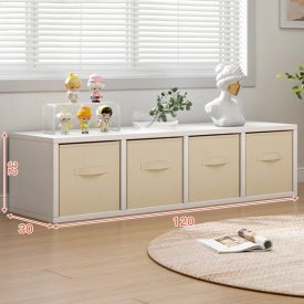   BeComfort regálový prvek s výsuvnými boxy 120 x 30 x 32 cm TN01