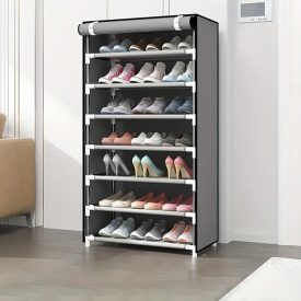 Textilní botník 123x60x30cm šedá TX02