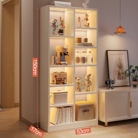 Regál na knihy 53x17x150cm bílá VP02