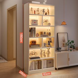 Regál na knihy 60x24x180cm bílá VP03